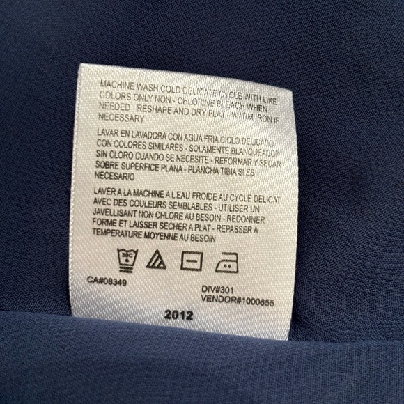 Sachin + Babi Swiss Blue with tan dot ruffle dress size 2 - Picture 7 of 7